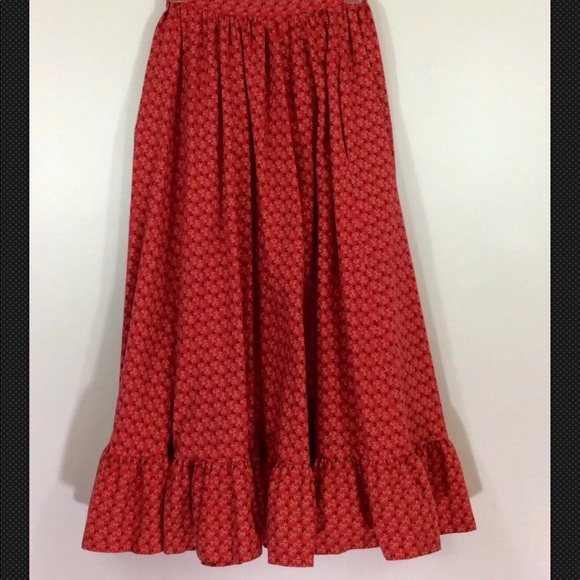 Ralph Lauren Dresses & Skirts - RALPH LAUREN Vintage 80s Western Skirt Red Calico